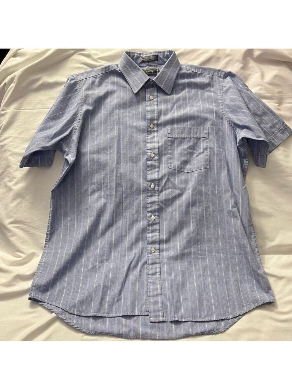 Vintage Eaton's Pinstripe Shirt Made in Canada Men's Large
